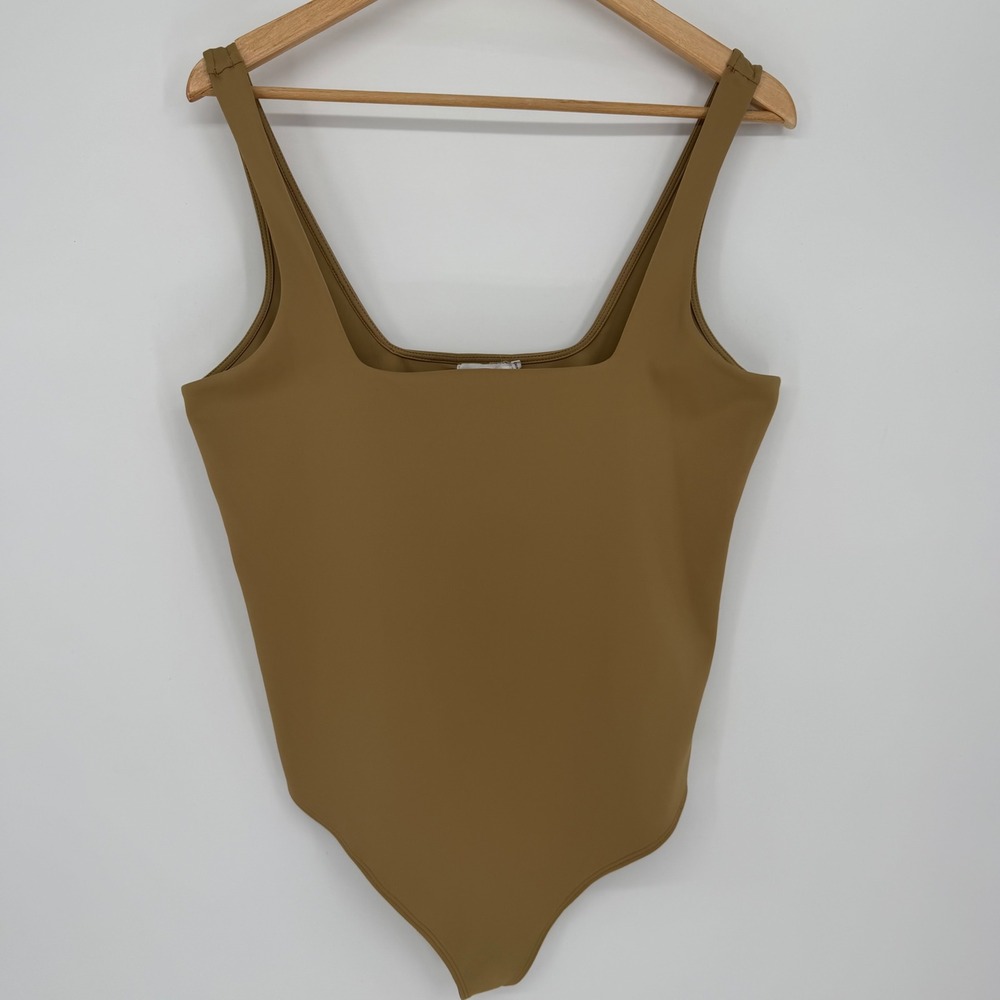 Good American Sculpting Modern Bodysuit  Pecan Brown Tan Size 2XL